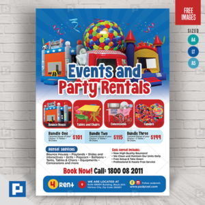 Party and Events Rentals Flyer