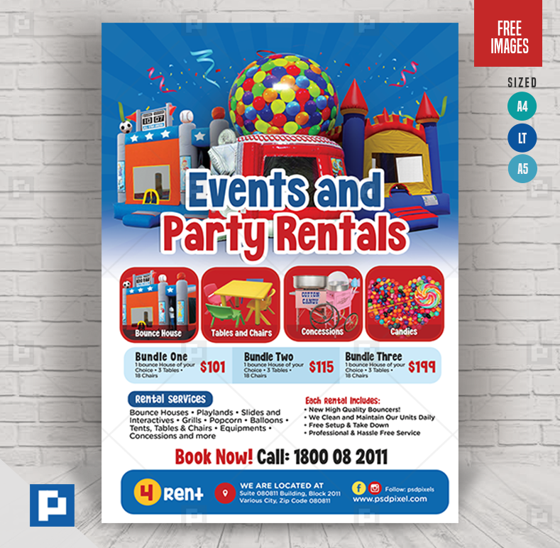 party-and-events-rentals-flyer-psdpixel