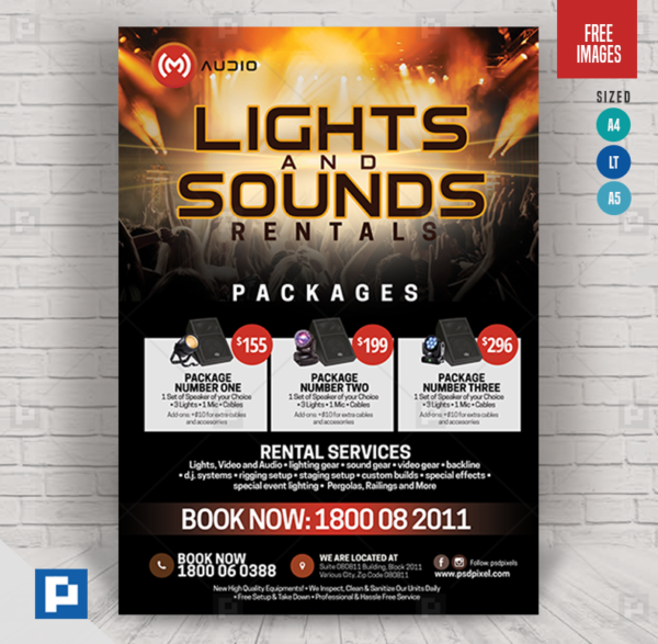 Sound System Rentals Flyer