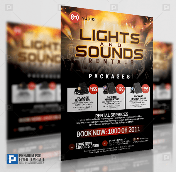 Sound System Rentals Flyer