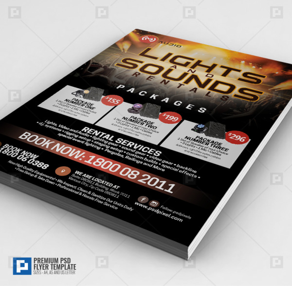 Sound System Rentals Flyer