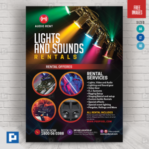 Sounds and Lights Rentals Flyer