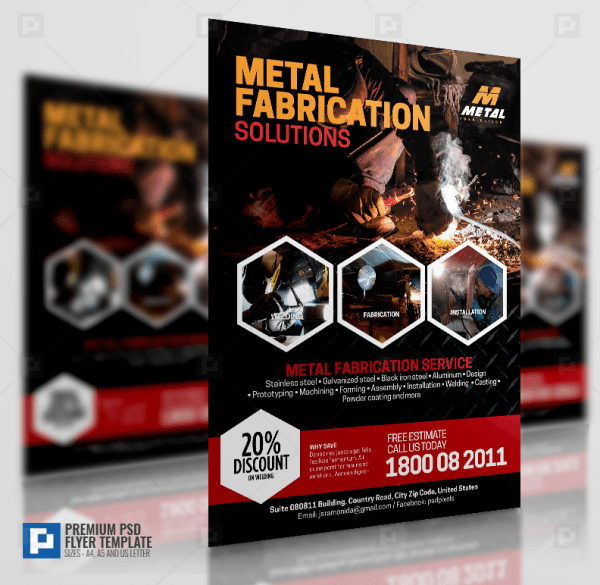 Steel Fabrication Company Services Flyer