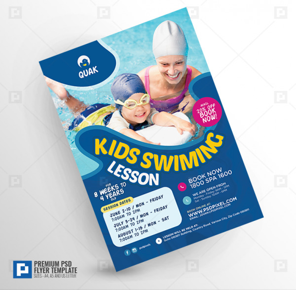 Child Swimming Class Flyer