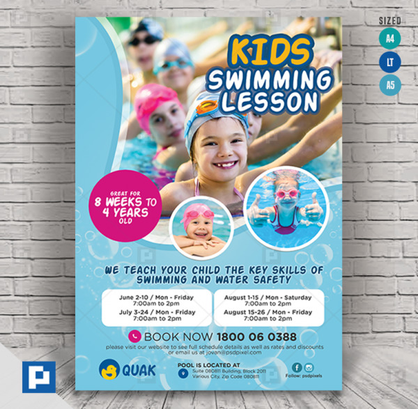 Child Swimming Lesson Flyer