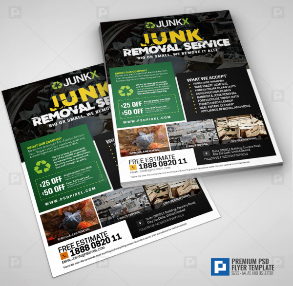 Junk Cleanup and Removal Flyer