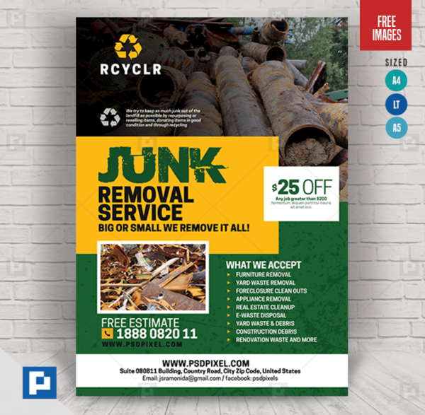 Junk and Trash Removal Flyer