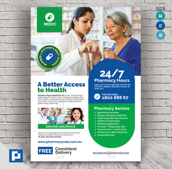 Pharmacy and Health Care Flyer