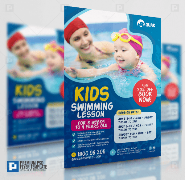 Swimming Class Flyer