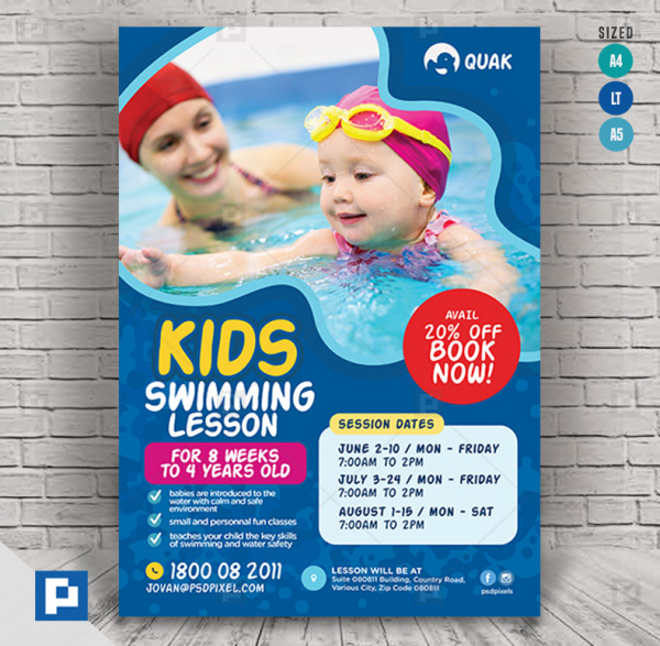 Swimming Class Flyer