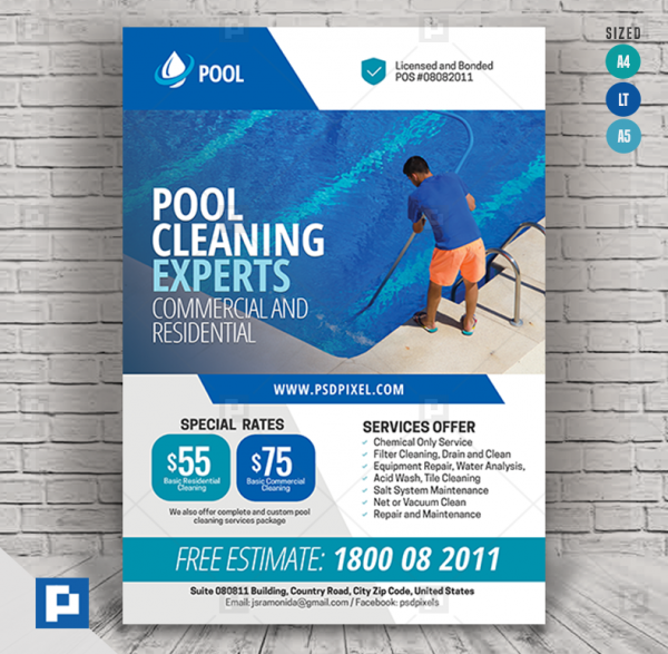 Swimming Pool Cleaners Flyer