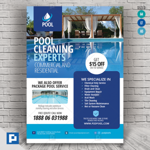 Swimming Pool Cleaning Flyer