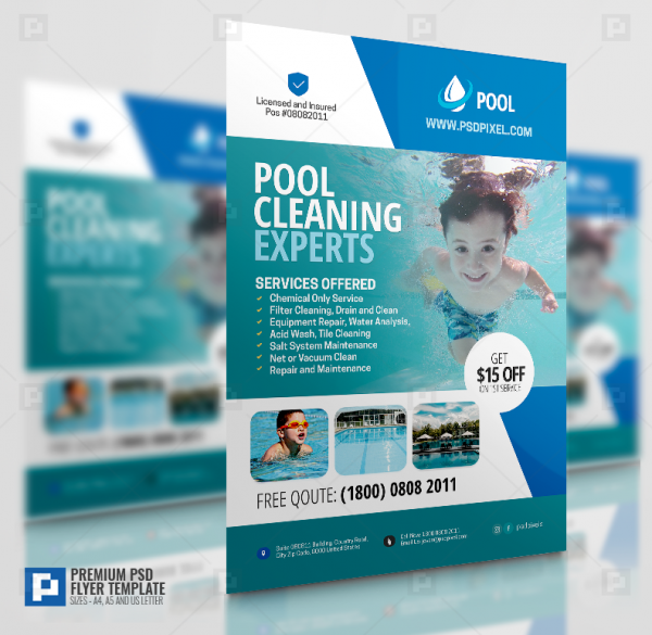 Swimming Pool Company Promotional Flyer