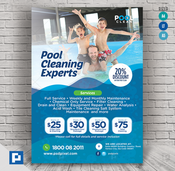 Swimming Pool Maintenance Flyer