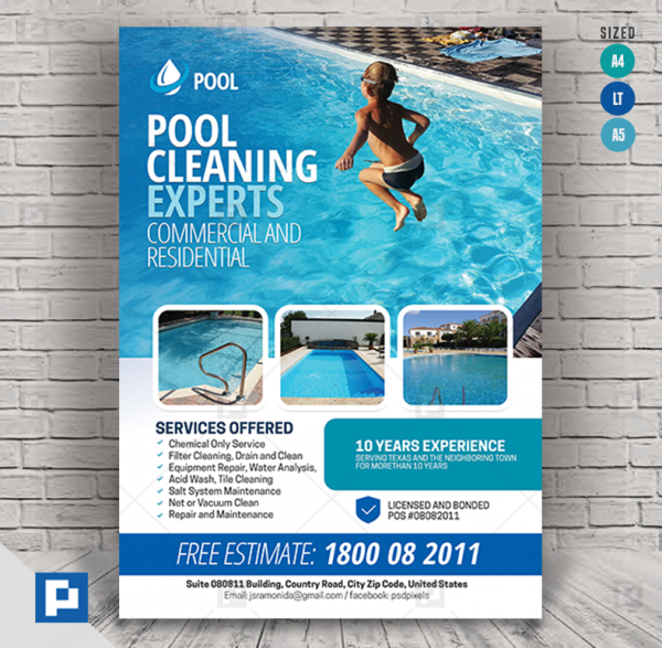 Swimming Pool Service Company Flyer