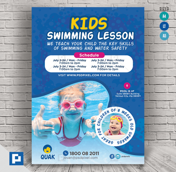 Swimming Tutorial Flyer