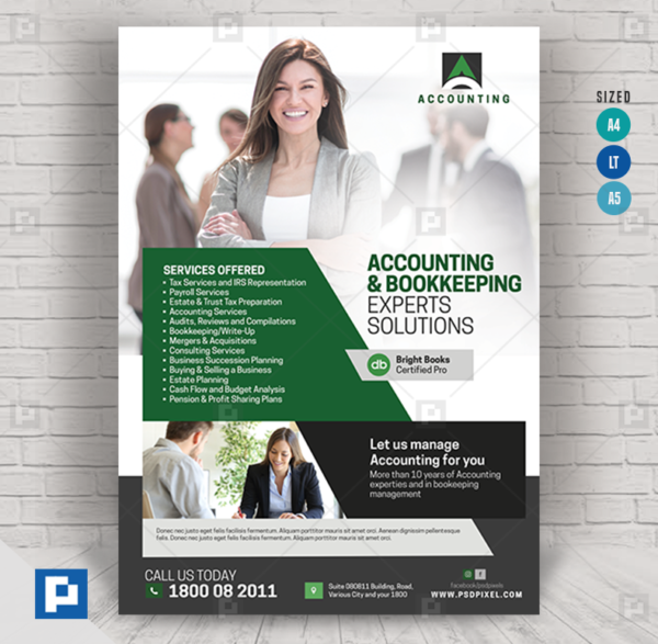Accounting and Bookkeeping Promotional Flyer