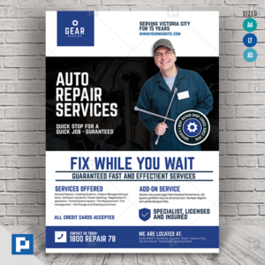Auto and Car Repair Center Flyer