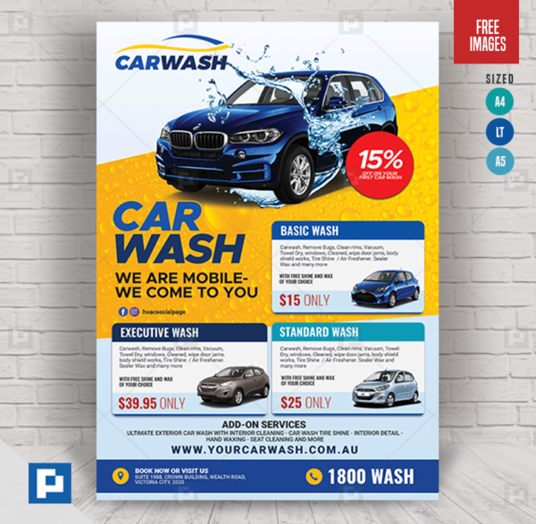 Car Auto Wash Flyer