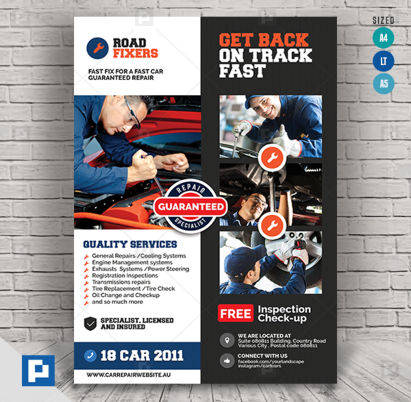 Car Mechanic Service Flyer