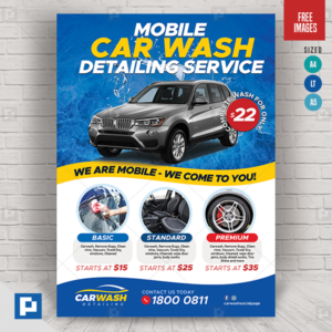 Car Wash Mobile Services Flyer