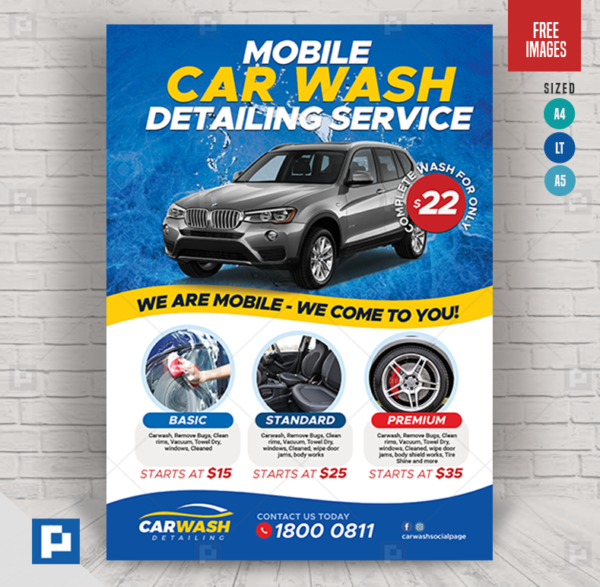 Car Wash Mobile Services Flyer