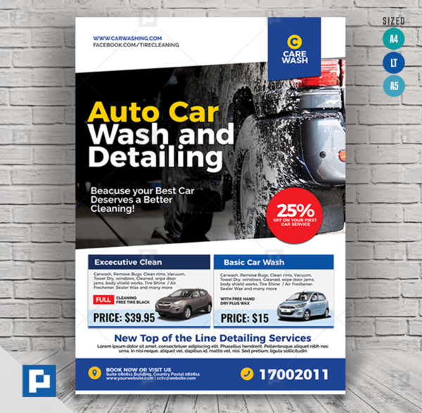 Car Wash Services Promotional Flyer