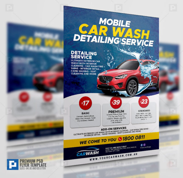 Car Wash and Detailing Center Flyer