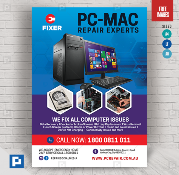 Computer Repair and Maintenance Flyer