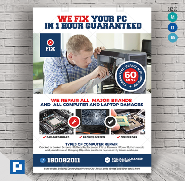 Computer and Laptop Repair Flyer