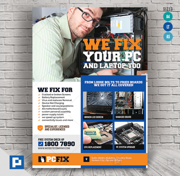 Computer and Laptop Repair Flyer