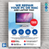 Computer and Mac Repair Service Flyer