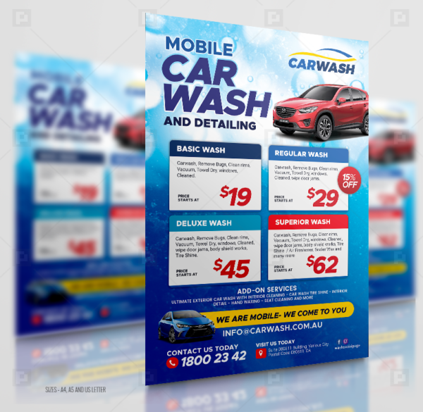 Mobile Car Wash Flyer