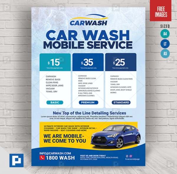 Mobile Car Wash and Detailing Services Flyer