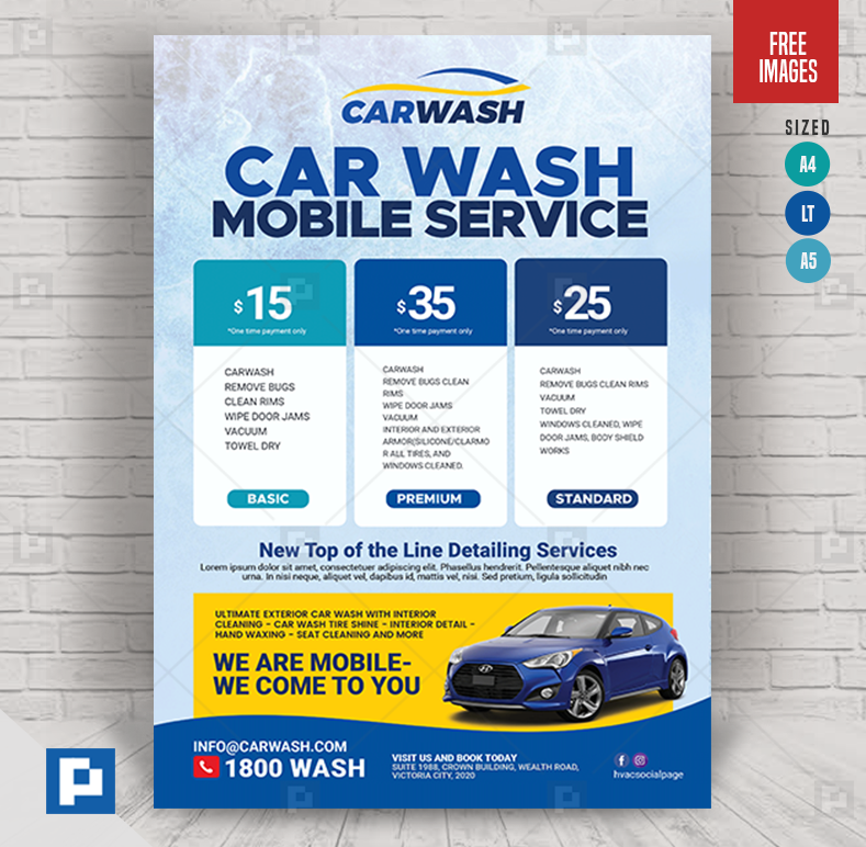 Mobile Car Wash And Detailing Services Flyer 1 