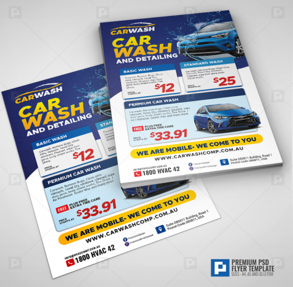 Mobile Carwash Services Flyer