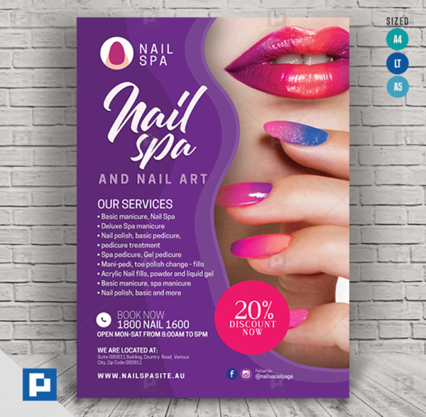 Nail Care Spa and Salon Flyer