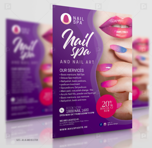 Nail Care Spa and Salon Flyer