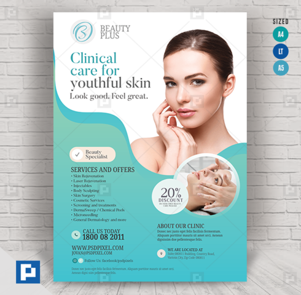 Cosmetic Skin Care Flyer