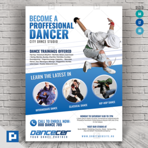 Dance Class And Studio Flyer