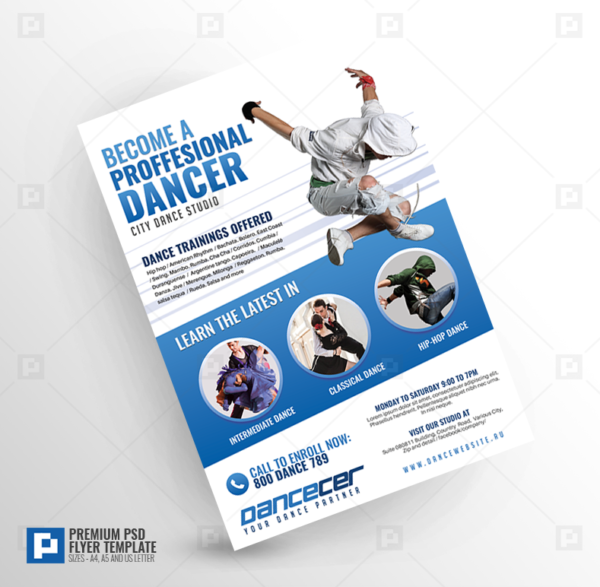 Dance Class And Studio Flyer