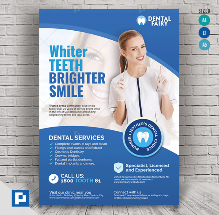 Dental Clinic Promotional Flyer PSDPixel