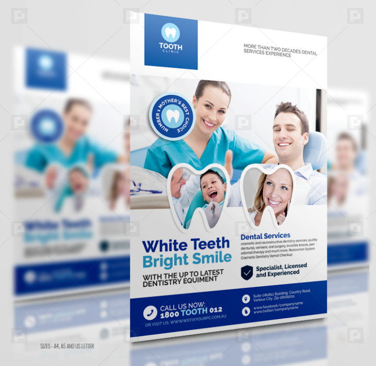 Dental Clinic Promotional Flyer PSDPixel