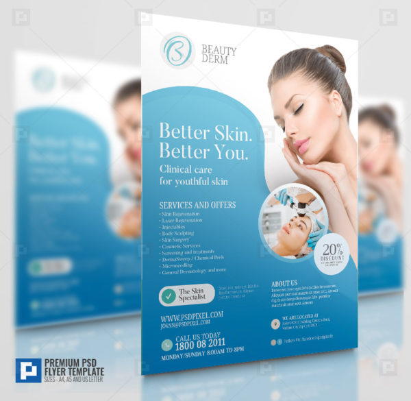 Dermatology services Promotional flyer