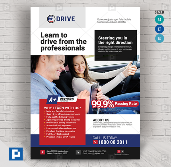 Driving lesson Flyer