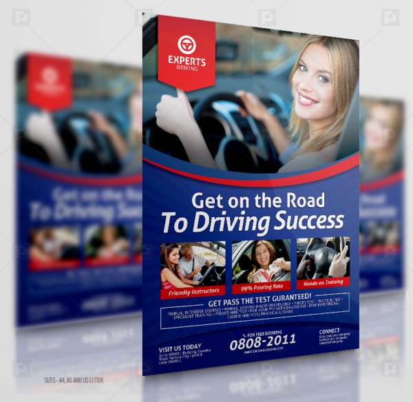Driving lesson services flyer