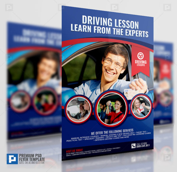 Driving lesson services flyer