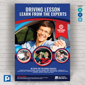 Driving lesson services flyer