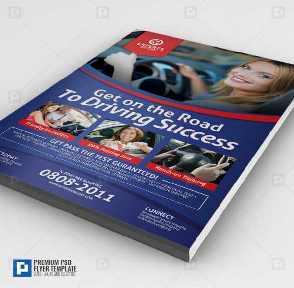 Driving lesson services flyer