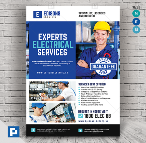 Electrician and Electrical Contractor Flyer